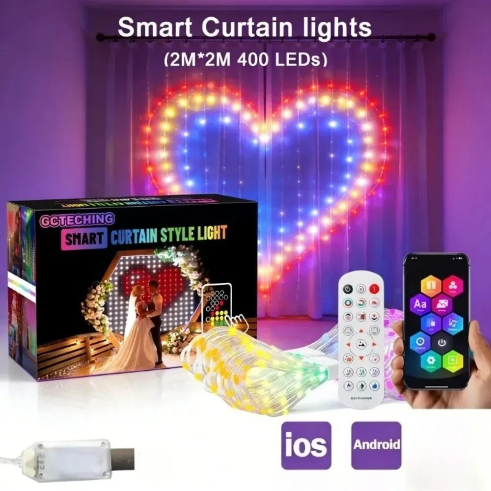 Smart Garden Usa - Luces LED de cortina de píxeles