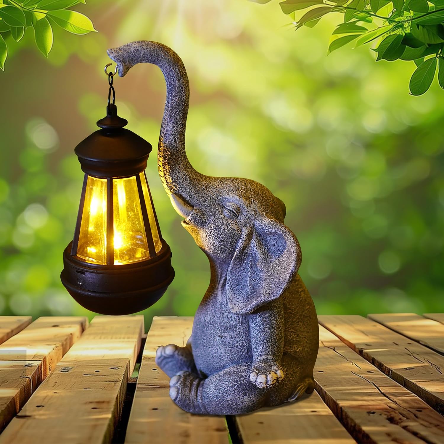 Smart Garden Ornaments - Estatua de elefante de resina para