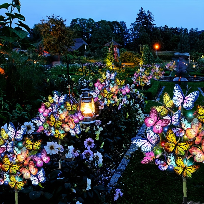Smart Garden Ornaments - Luces LED solares de mariposa para