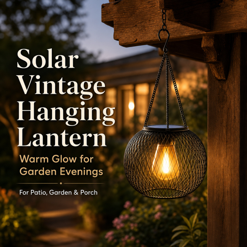 Smart Garden Ornaments - Lámpara LED Solar Colgante para Exterior,