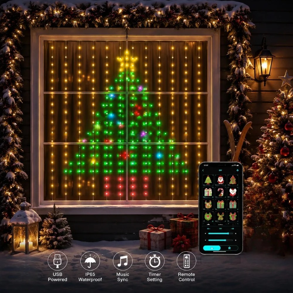 Luces LED de cortina de píxele - Smart Garden Usa reseña y precio
