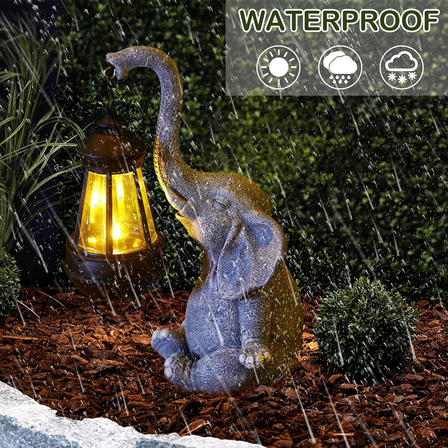 Estatua de elefante de resina  - Smart Garden Ornaments reseña y precio