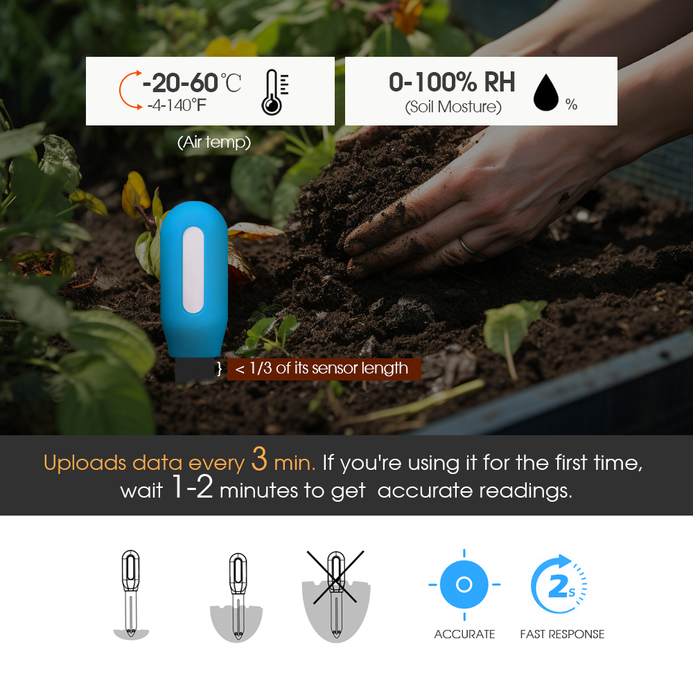 Sensor inteligente de suelo Zi - Smart Garden Usa reseña y precio