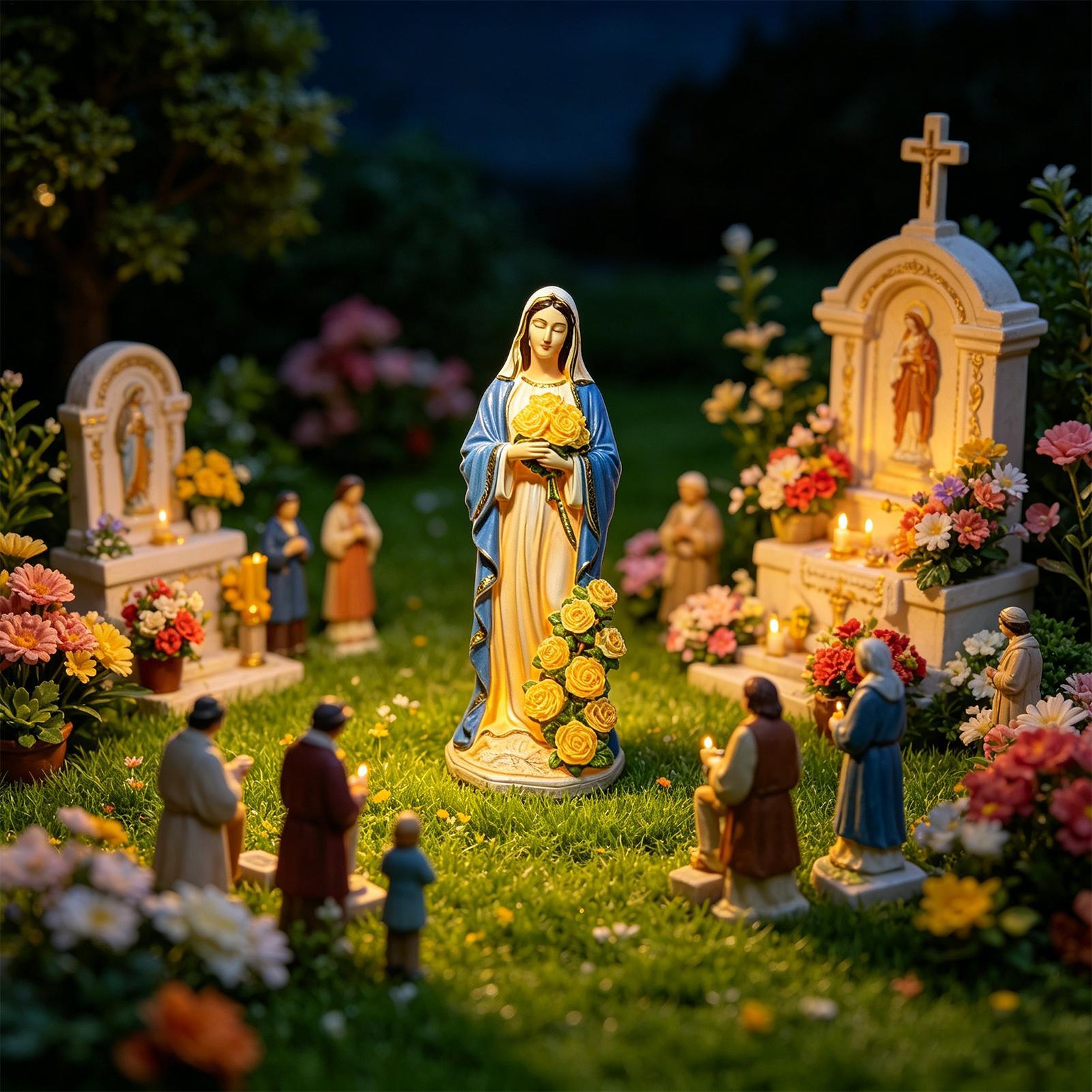 Estatua solar de la Virgen Mar - Smart Garden Ornaments reseña y precio