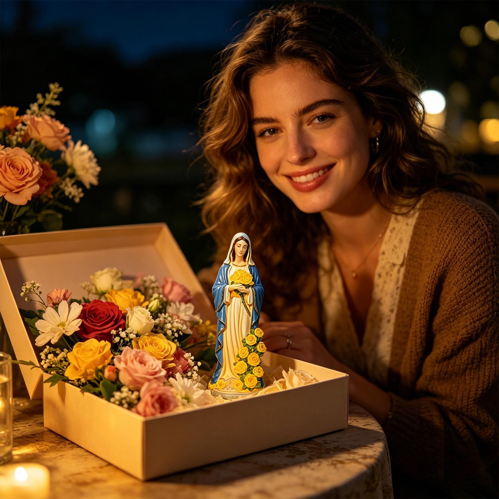 Estatua solar de la Virgen Mar - Smart Garden Ornaments reseña y precio