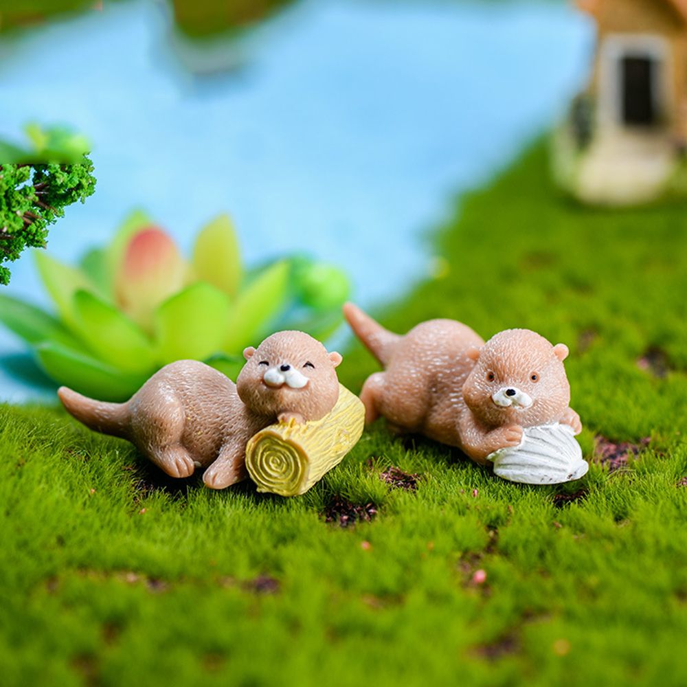 Miniestatuilla de nutrias para - Smart Garden Diy reseña y precio